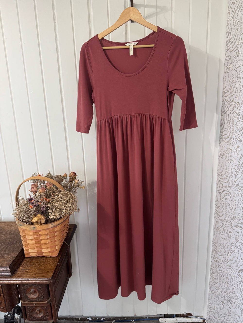 Dusty Terracotta Cotton Maxi Dress | Joanna Gaines Matilda Jane